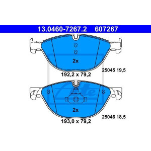 ATE 13.0460-7267.2 Pastiglie freno anteriore per BMW 5 6 7