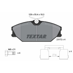 TEXTAR 2317203 Pastiglie freno anteriore per Megane Laguna Scenic Safrane Clio