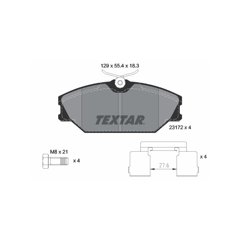 TEXTAR 2317203 Pastillas de freno delantero para Megane Laguna Scenic Safrane Clio