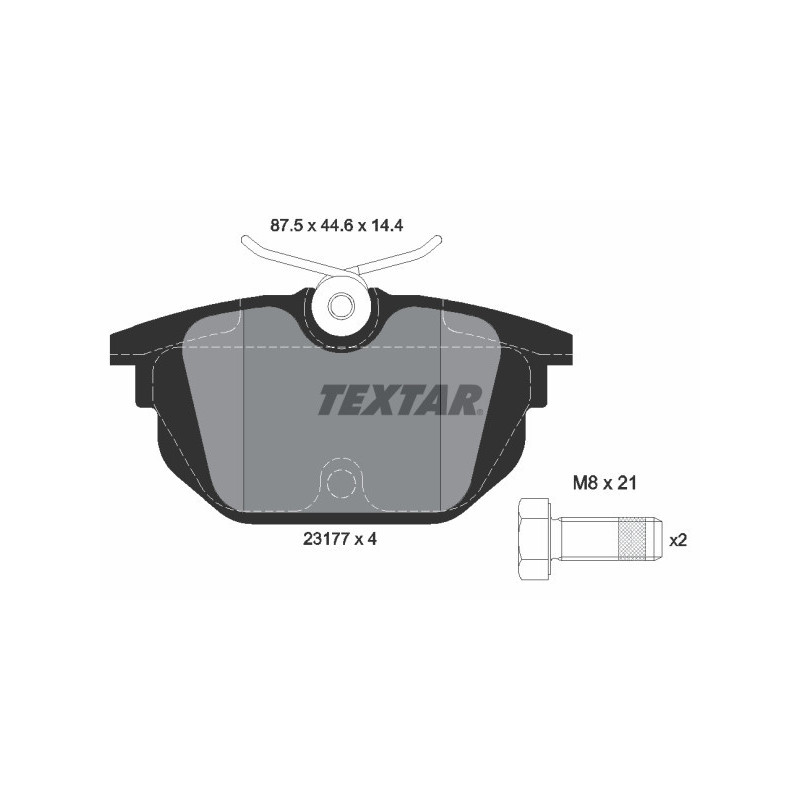 TEXTAR 2317703 Bremsbeläge Hinten für Tempra 33 Tipo Dedra 155 145 146 Delta Marea Spider