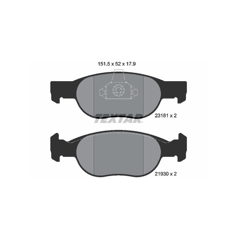 TEXTAR 2318101 Brake Pads Set Front for Punto Y