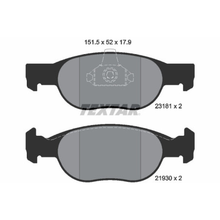 TEXTAR 2318101 Brake Pads Set Front for Punto Y
