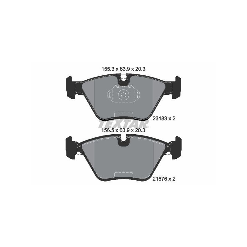 TEXTAR 2318302 Klocki hamulcowe przód dla X3 3 Z4 75 MG MF3 ZT ZT-T