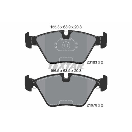 TEXTAR 2318302 Brzdové destičky přední pro X3 3 Z4 75 MG MF3 ZT ZT-T