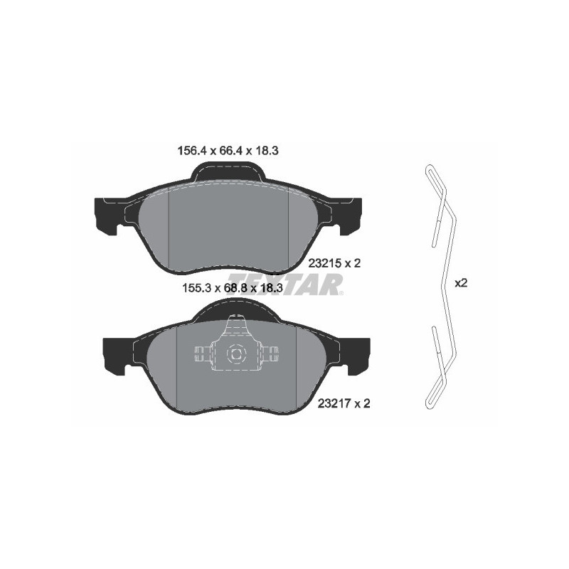 TEXTAR 2321502 Pastiglie freno anteriore per Laguna Wind Twingo