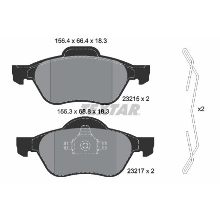 TEXTAR 2321502 Brake Pads Set Front for