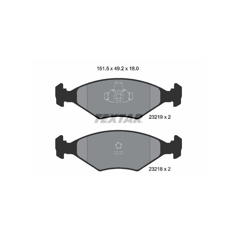 TEXTAR 2321901 Pastiglie freno anteriore per Fiat Palio Siena