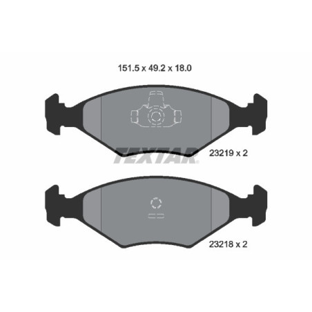 TEXTAR 2321901 Bremsbeläge Vorne für Fiat Palio Siena