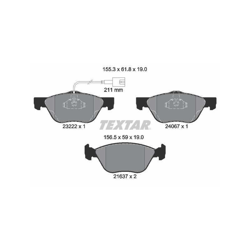 TEXTAR 2322201 Plaquettes de frein Avant pour