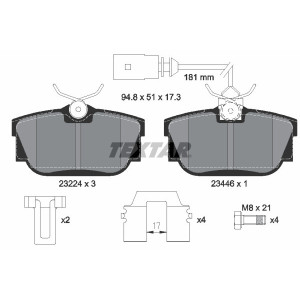 TEXTAR 2322416 Pastiglie freno posteriore per Transporter California Kombi