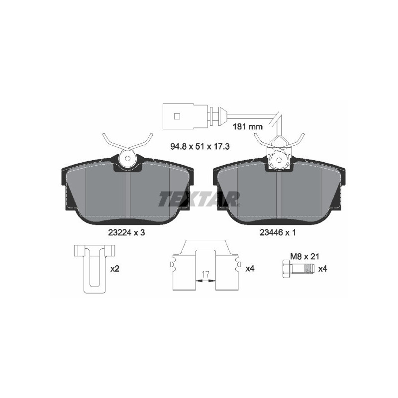 TEXTAR 2322416 Brake Pads Set Rear for