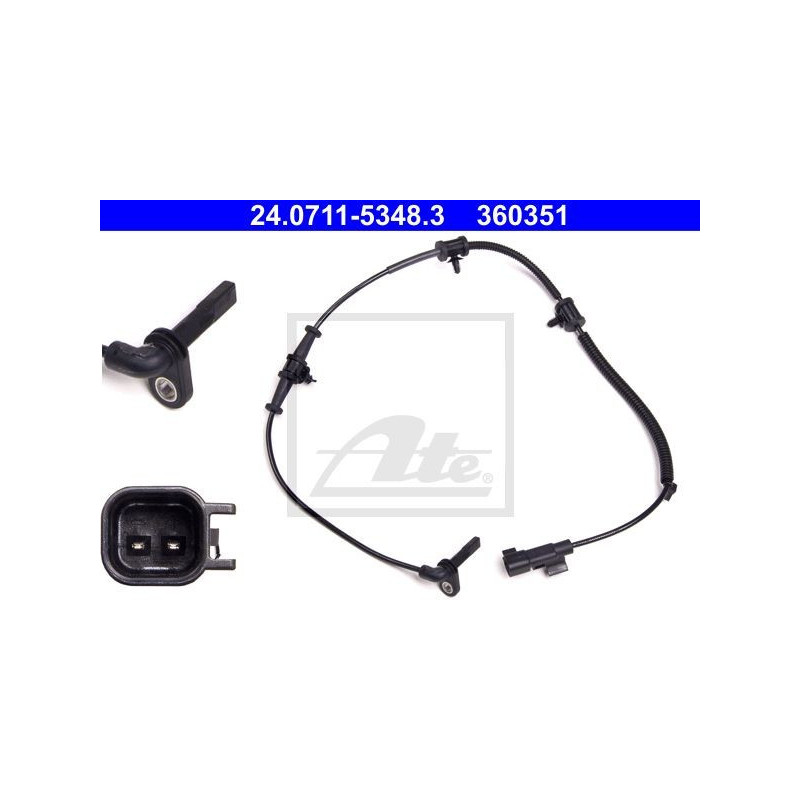 Front ABS Sensor for Chevrolet Opel Vauxhall ATE 24.0711-5348.3
