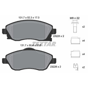TEXTAR 2322501 Pastiglie freno anteriore per Corsa Combo Corsavan Tigra Meriva