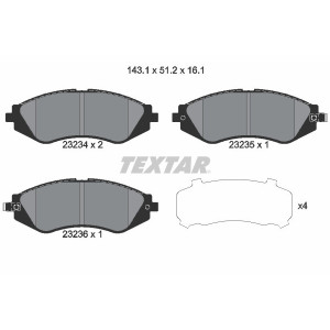 TEXTAR 2323401 Bremsbeläge Vorne für Nubira Lacetti Leganza Tacuma Aveo Espero Optra Rezzo