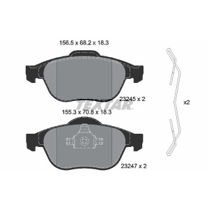 TEXTAR 2324502 Brake Pads Set Front for Renault Laguna Scenic