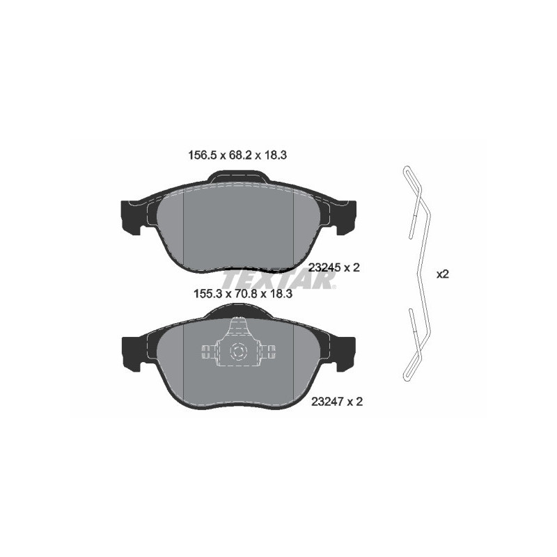 TEXTAR 2324502 Brake Pads Set Front for