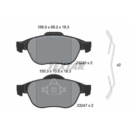 TEXTAR 2324502 Bremsbeläge Vorne für