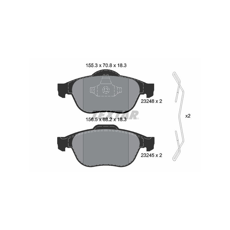 TEXTAR 2324802 Plaquettes de frein Avant pour