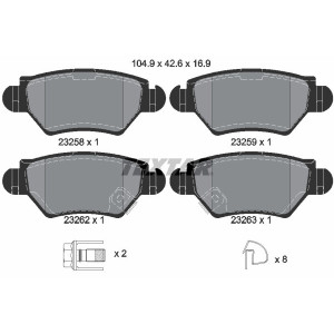 TEXTAR 2325803 Bremsbeläge Hinten für