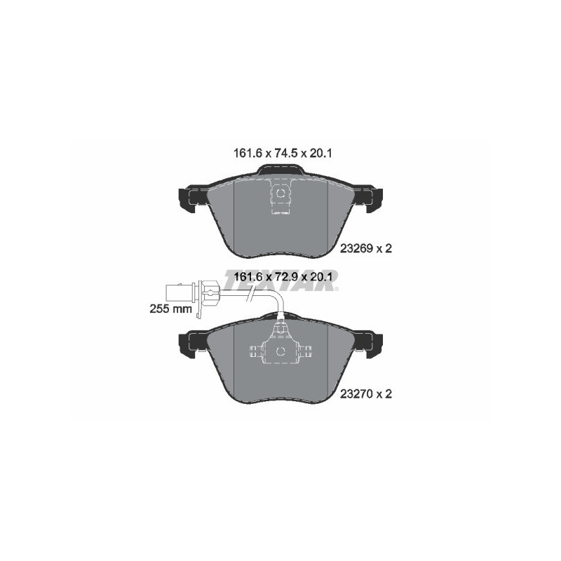TEXTAR 2326903 Pastiglie freno anteriore per Transporter Sharan Alhambra California Galaxy