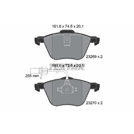 TEXTAR 2326903 Plaquettes de frein avant pour Transporter Sharan Alhambra California