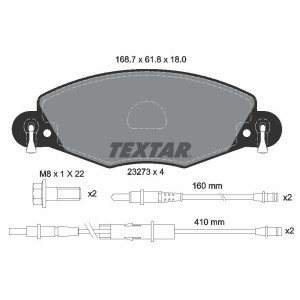TEXTAR 2327301 Brzdové destičky přední pro Citroen C5
