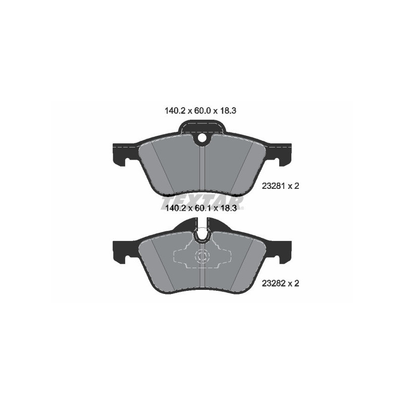 TEXTAR 2328101 Bremsbeläge Vorne für MINI Hatchback Convertible