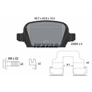 TEXTAR 2328404 Bremsbeläge Hinten für