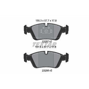 TEXTAR 2328702 Pastiglie freno anteriore per 3 Z3 Z4 Brooklands MF3 Roadster