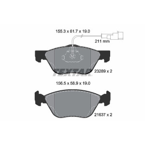 TEXTAR 2328902 Klocki hamulcowe przód dla 156 Lybra 147 Multipla Kappa GT Marea Spider