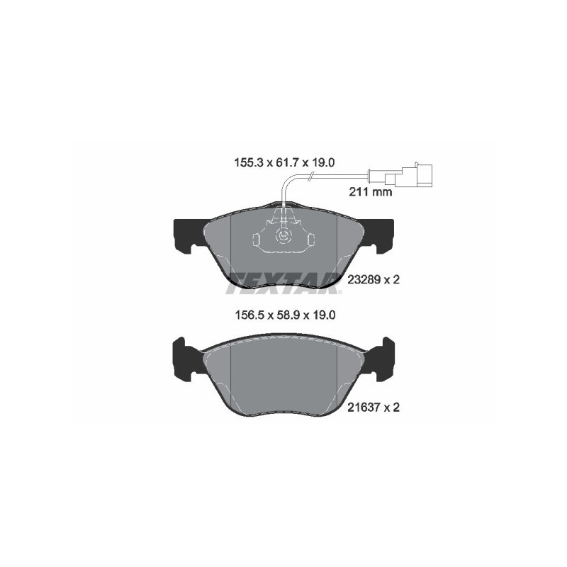 TEXTAR 2328902 Plaquettes de frein Avant pour