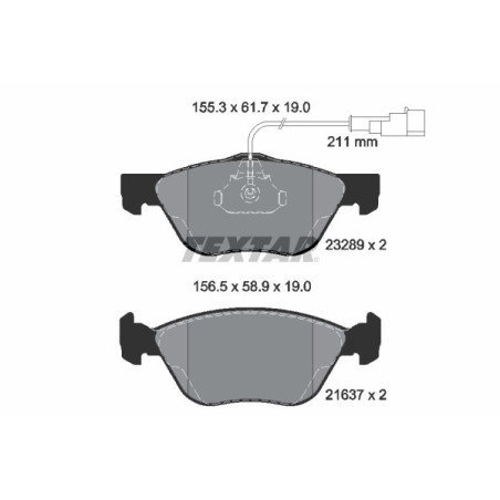 TEXTAR 2328902 Plaquettes de frein Avant pour