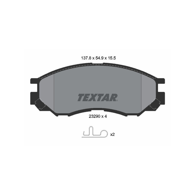 TEXTAR 2329002 Brzdové destičky přední pro Mitsubishi Delica