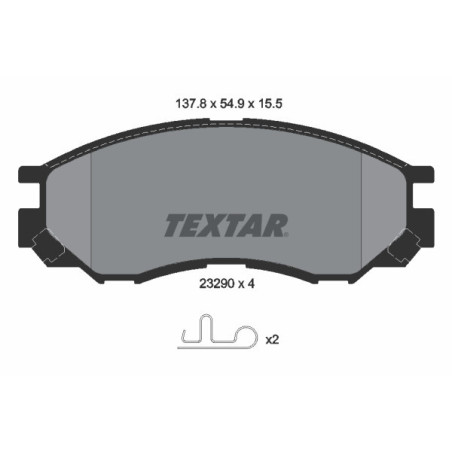 TEXTAR 2329002 Brzdové platničky predný pre Mitsubishi Delica
