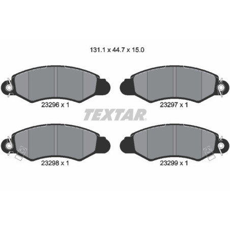 TEXTAR 2329601 Bremsbeläge Vorne für Swift Justy