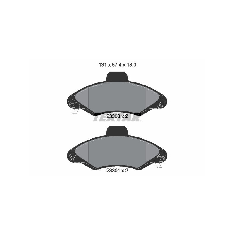 TEXTAR 2330002 Brzdové platničky predný pre Ford Escort