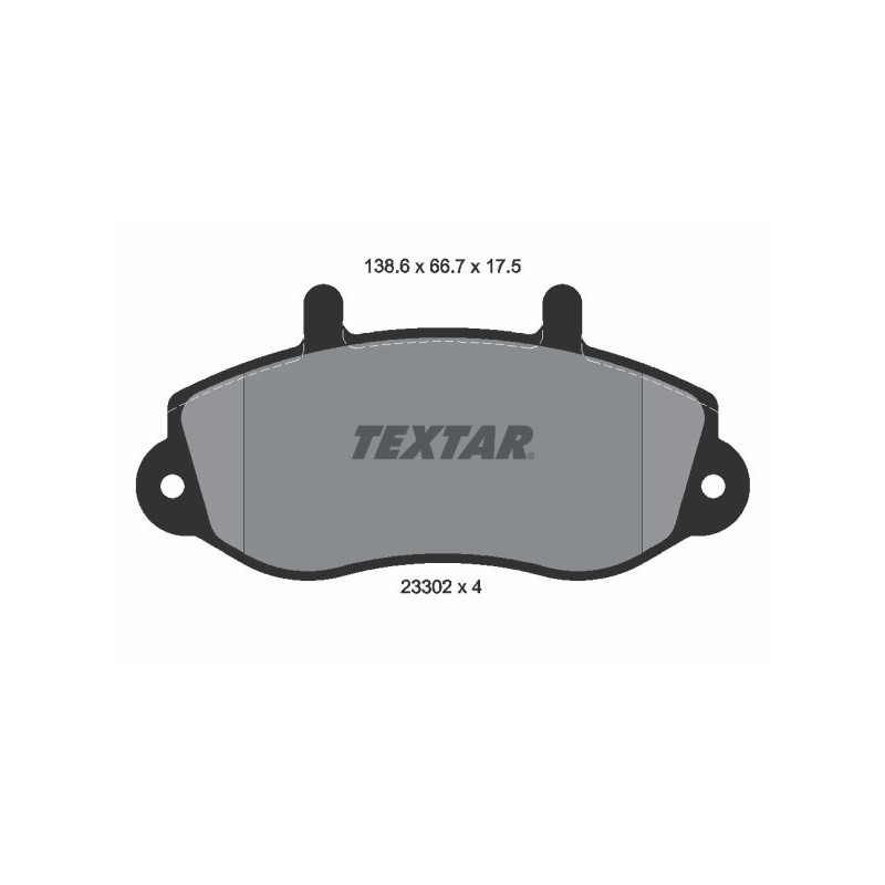 TEXTAR 2330201 Brzdové platničky predný pre Movano Master