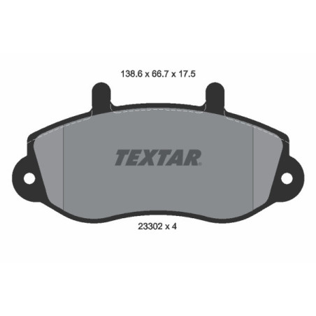 TEXTAR 2330201 Plaquettes de frein avant pour Movano Master