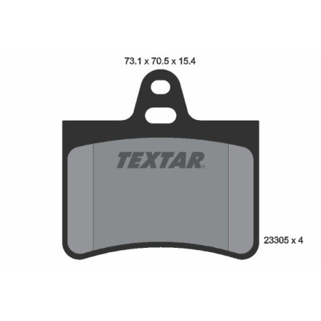 TEXTAR 2330501 Pastillas de freno trasero para Citroen C5