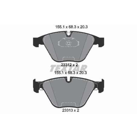 TEXTAR 2331211 Brzdové platničky predný pre BMW 5 7 6