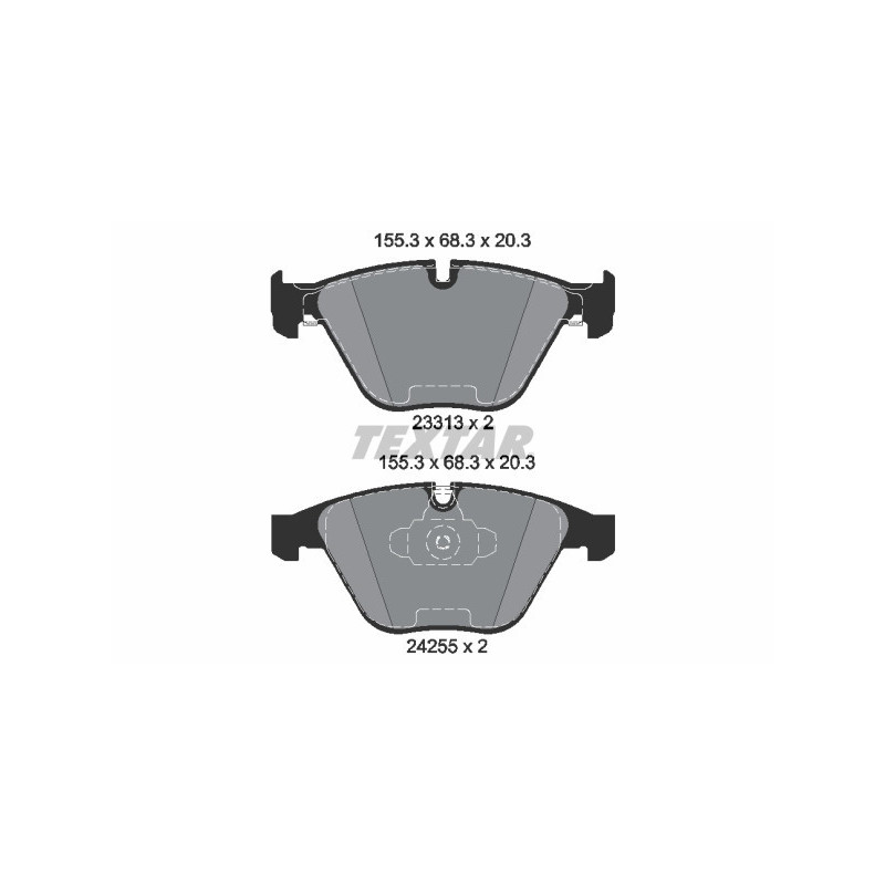 TEXTAR 2331301 Brzdové platničky predný pre BMW 3 X1
