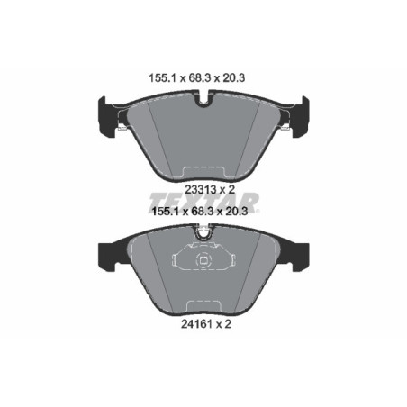 TEXTAR 2331303 Plaquettes de frein avant pour BMW 3 X1 Z4 5