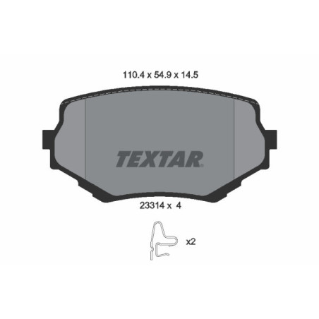 TEXTAR 2331401 Brake Pads Set Front for