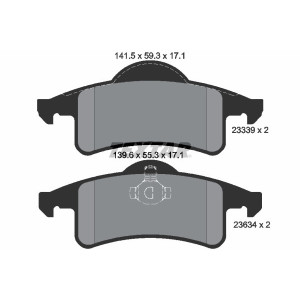 TEXTAR 2333901 Brake Pads Set Rear for Jeep Cherokee