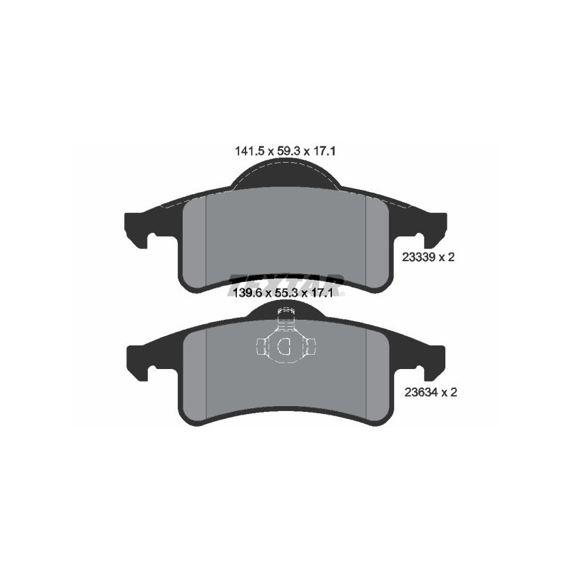 TEXTAR 2333901 Bremsbeläge Hinten für Jeep Cherokee