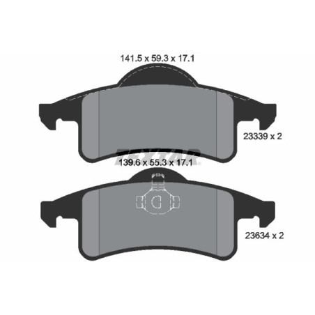 TEXTAR 2333901 Pastillas de freno trasero para Jeep Cherokee