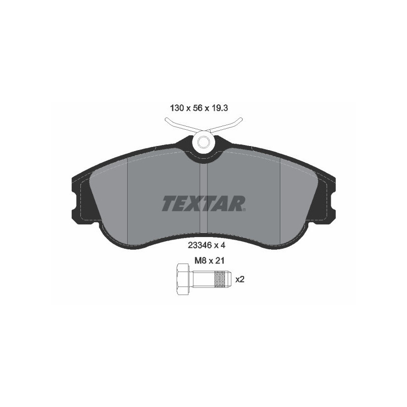 TEXTAR 2334602 Pastillas de freno delantero para Partner Berlingo Xsara 206 Hoggar