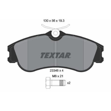 TEXTAR 2334602 Brzdové destičky přední pro Partner Berlingo Xsara 206 Hoggar