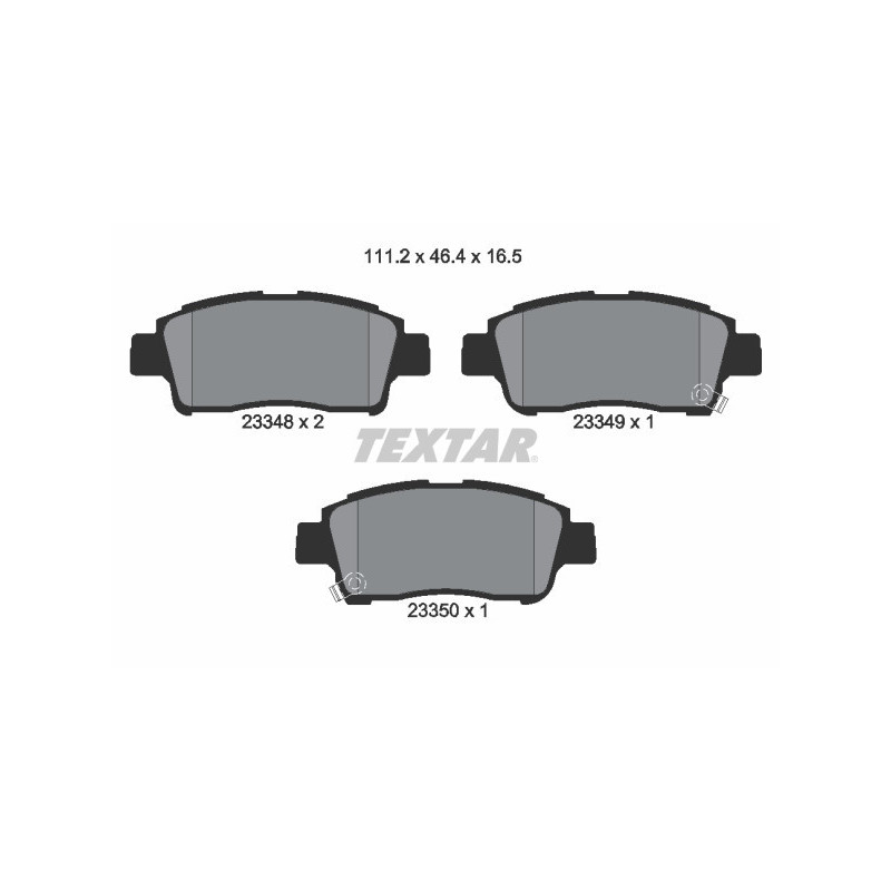 TEXTAR 2334803 Brake Pads Set Front for Toyota Yaris Echo