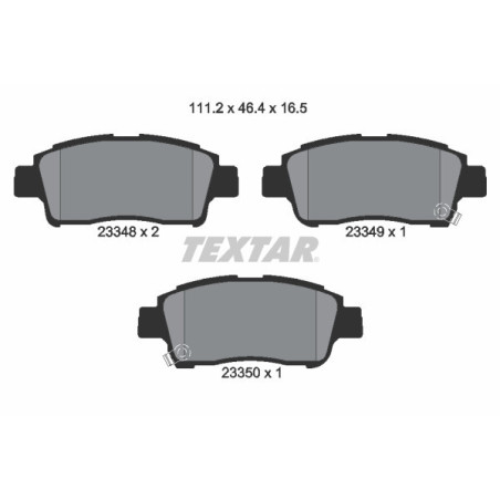 TEXTAR 2334803 Brzdové destičky přední pro Toyota Yaris Echo